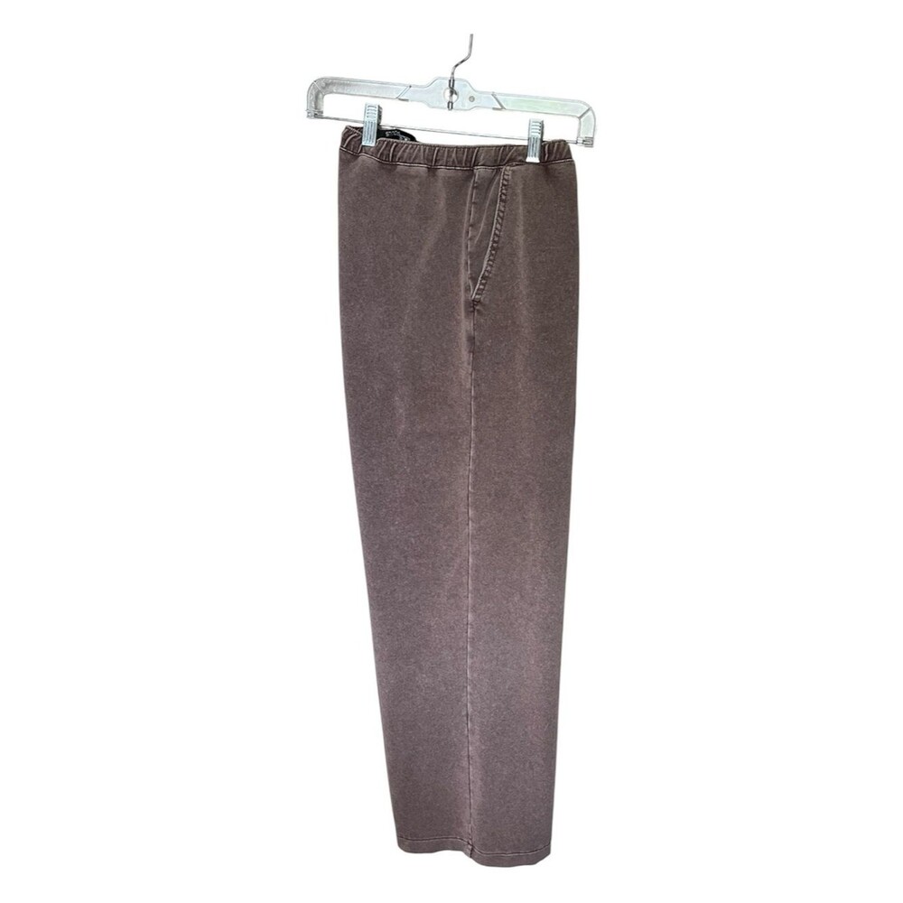 Stitch Star Pull-On Dusty Rose Wide-Leg Ankle Length Knit Denim Pants Size Large